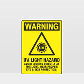 Custom Yard Signs,Warning Uv Light Hazard Sign